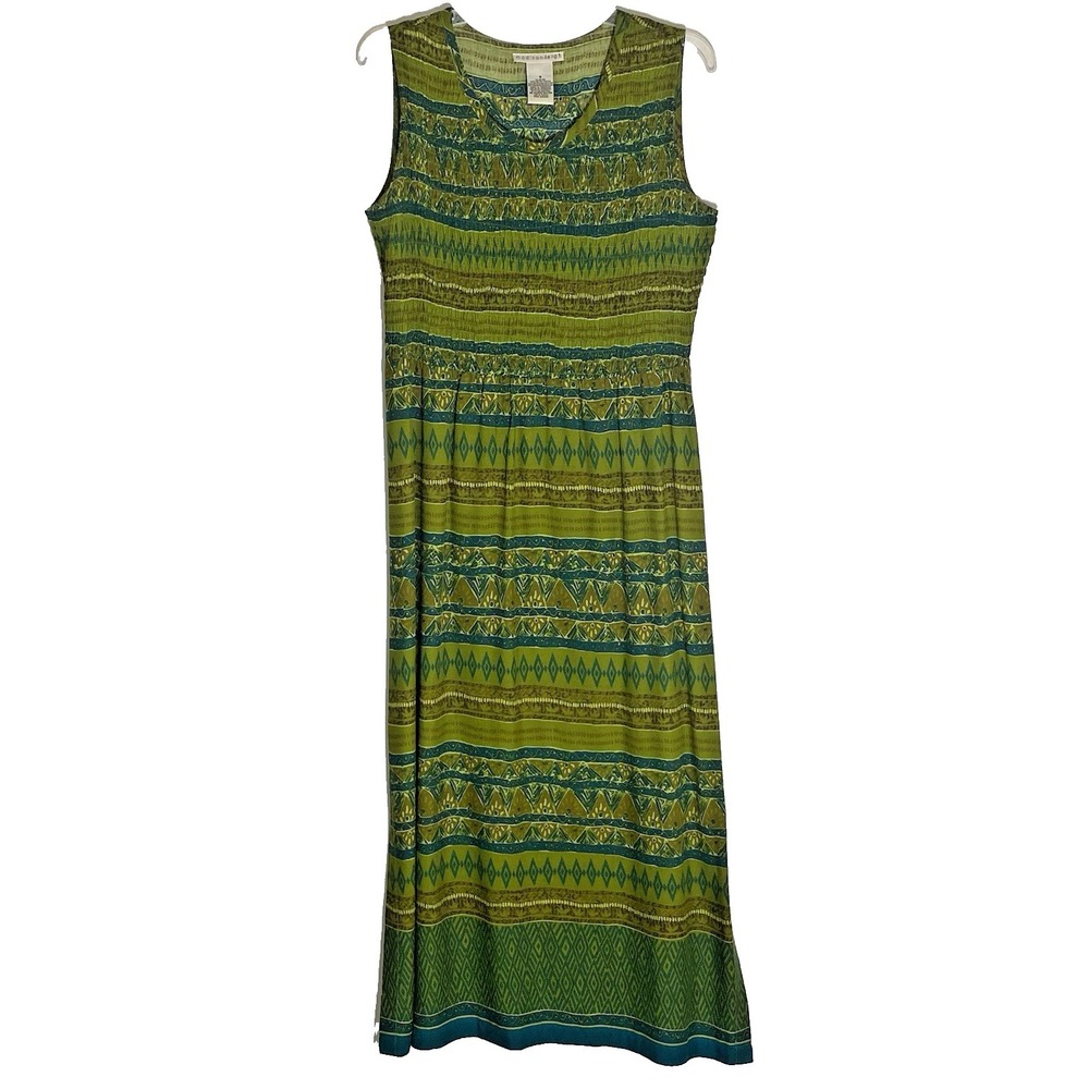 Vintage Madison Leigh Maxi Dress Womens 8 Green Tapestry 90s Fairy Grunge Punk